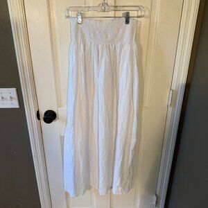 NWT Natalie Martin 100% cotton size small white midi skirt, high waisted